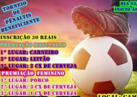 Torneio de pênaltis beneficente movimenta Aral Moreira neste final de semana